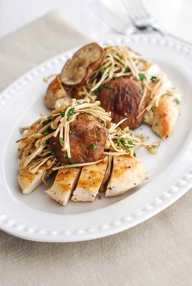 Easy Roasted Chicken and Mushrooms