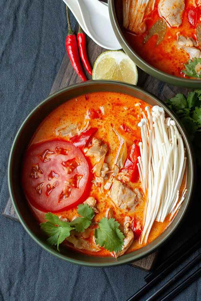 Thai Red Curry Chicken Soup