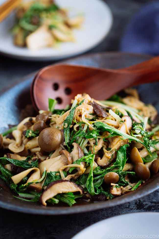 Warm Mushroom Salad with Sesame Dressing