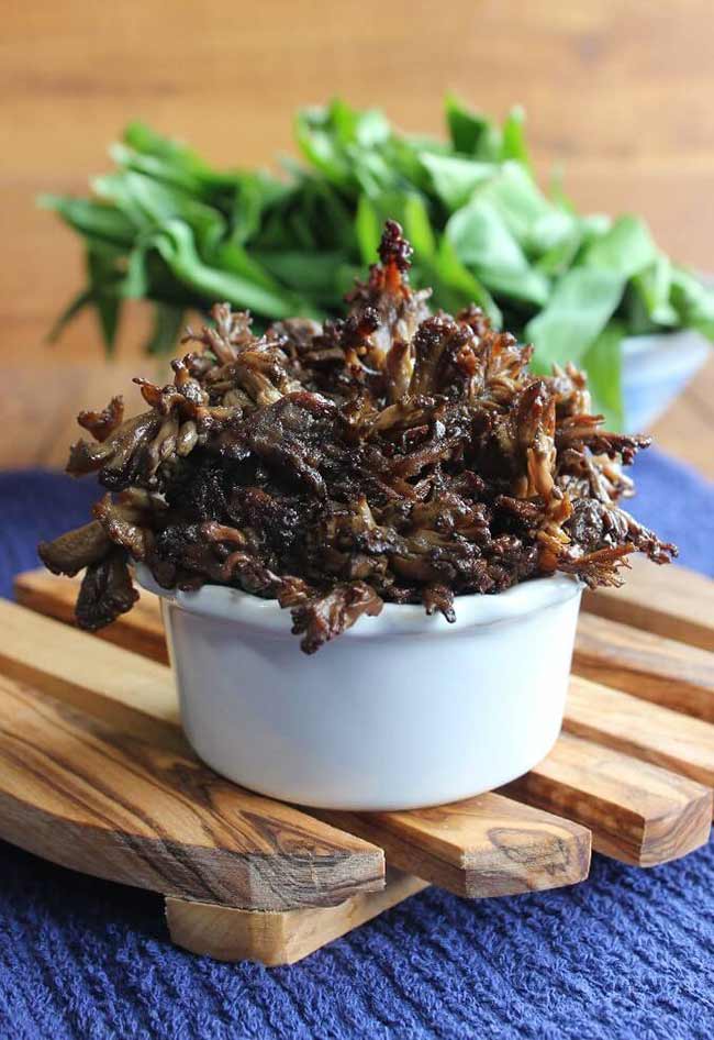 Grilled Thai Marinated Maitake Mushrooms