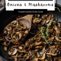 Caramelized mushrooms and onions pinterest pin